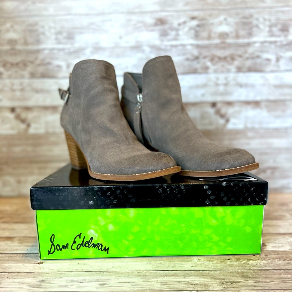 Sam Edelman Booties, size 8, gray suede